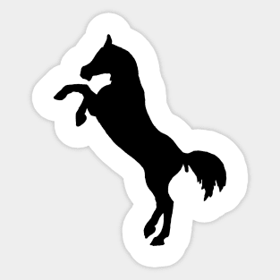 Black pony shadow Sticker